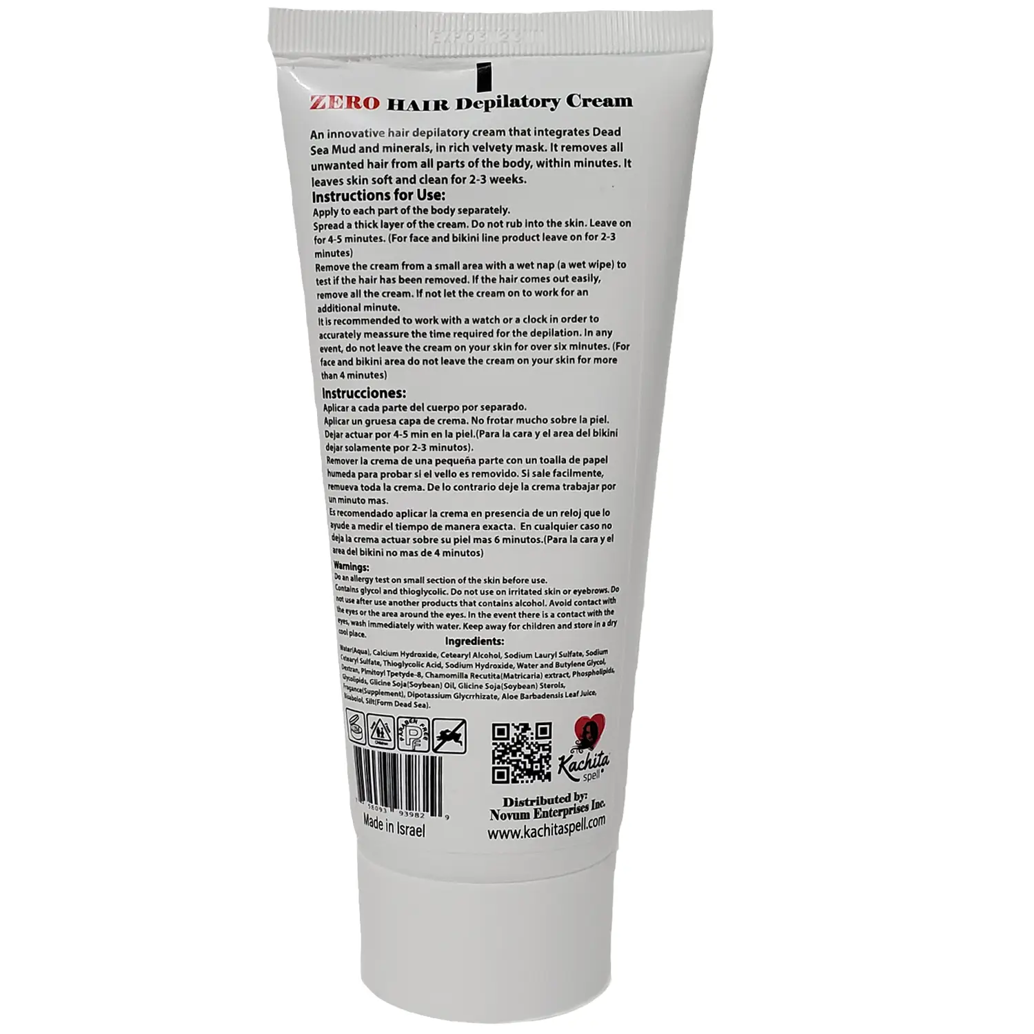 ZeroHair Hair Removal System Depilatory Cream Kachita Spell