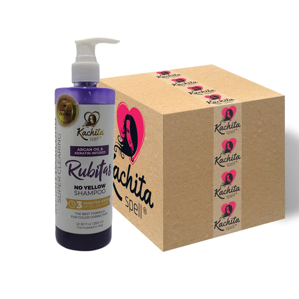 Purple Shampoo Toning Balance No Yellow Rubitas 350ml 24 Bottles Box