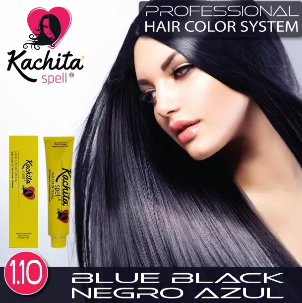 Blue Black 1.10 Hair Color Cream Kachita Spell