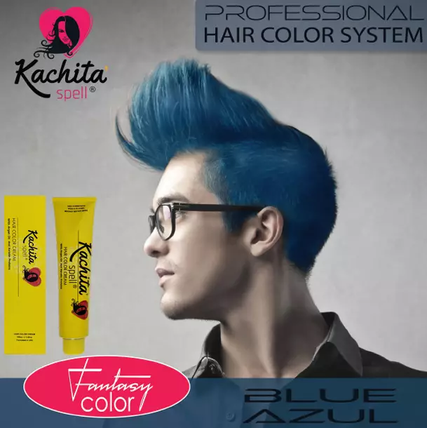 Blue Fantasy Shade Hair Color Cream Kachita Spell