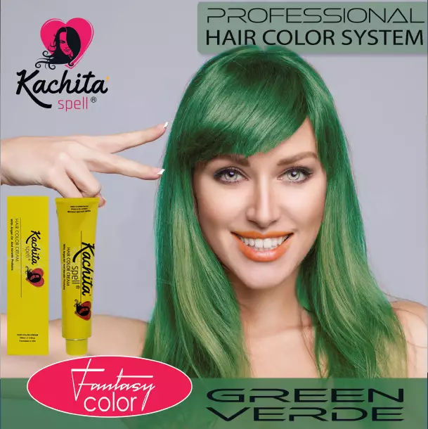 Green Fantasy Shade Hair Color Cream Kachita Spell