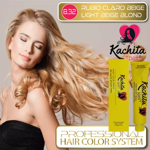 Light Beige Blond 8.32 Hair Color Cream Kachita Spell