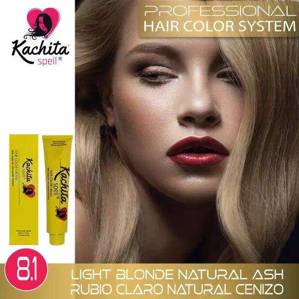 Light Blond Natural Ash 8.1 Hair Color Cream Kachita Spell