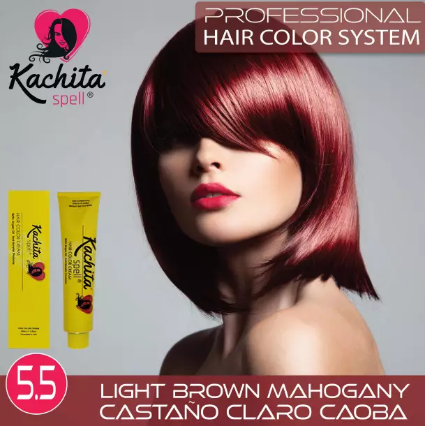 Light Brown Mahogany 5.5 Hair Color Cream Kachita Spell