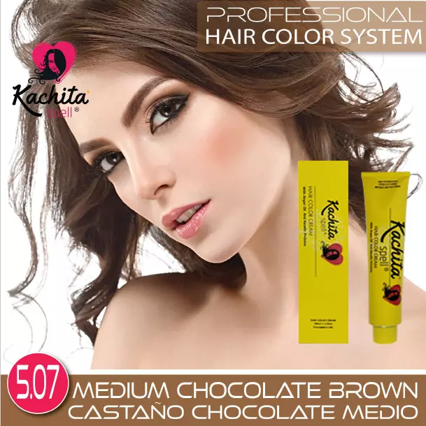 Medium Chocolate Brown 5.07 Hair Color Cream Kachita Spell