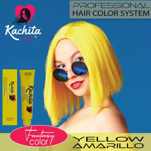 Yellow Fantasy Shade Hair Color Cream Kachita Spell