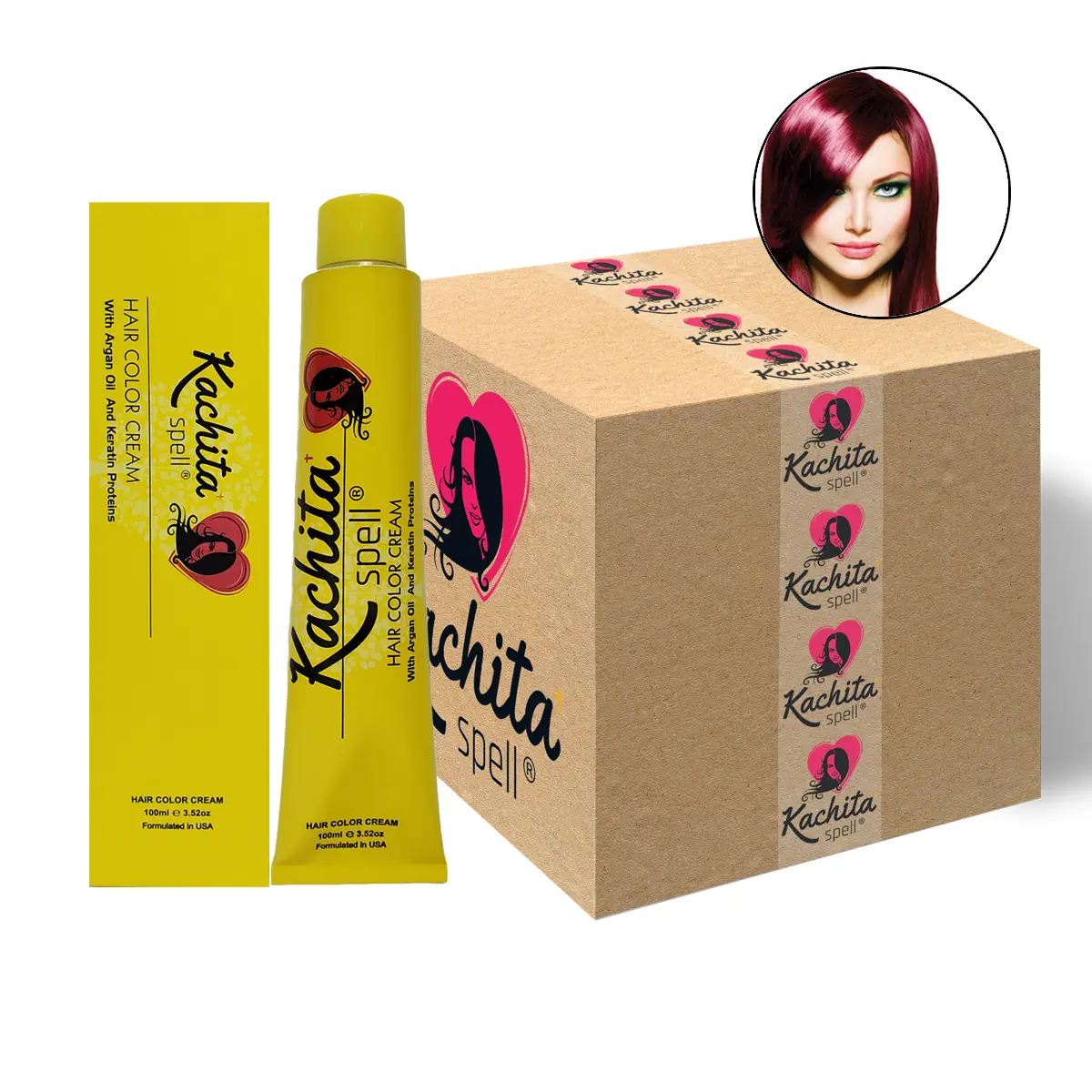 Auburn Violet Blonde 7.62 Hair Color Cream Dyes 72 Items Box